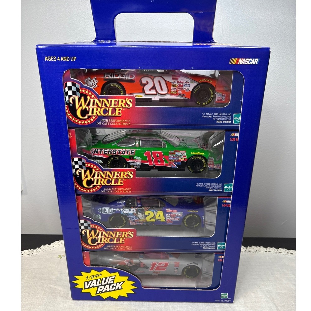 NASCAR Winners Circle 1/24 Diecast 4 Car Value Pack Stewart Labonte Gordon 2000